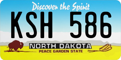 ND license plate KSH586