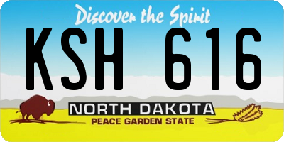 ND license plate KSH616