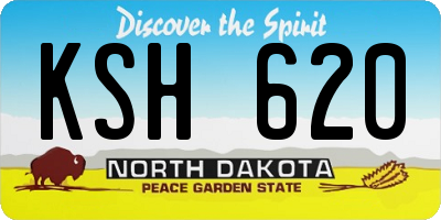 ND license plate KSH620