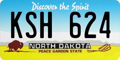 ND license plate KSH624