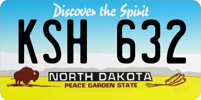 ND license plate KSH632