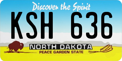 ND license plate KSH636