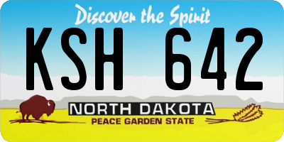 ND license plate KSH642