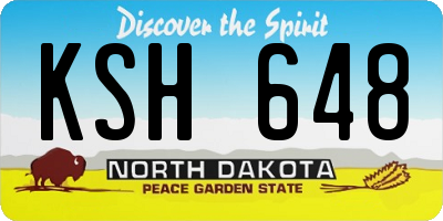 ND license plate KSH648