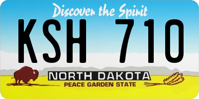 ND license plate KSH710