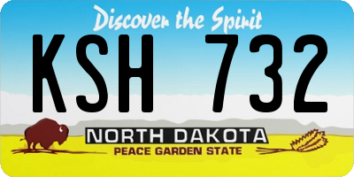 ND license plate KSH732