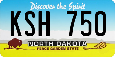 ND license plate KSH750