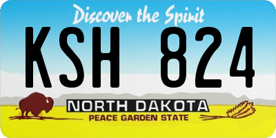 ND license plate KSH824