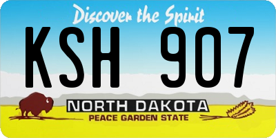 ND license plate KSH907