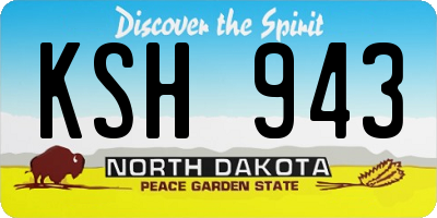 ND license plate KSH943