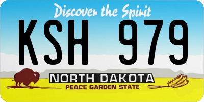 ND license plate KSH979