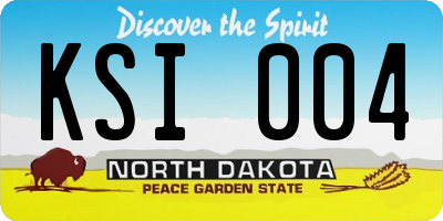 ND license plate KSI004