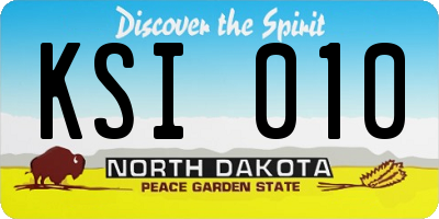 ND license plate KSI010
