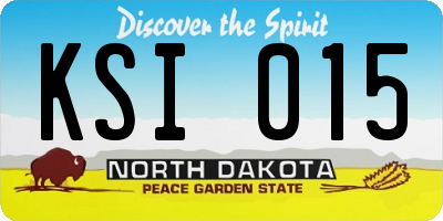 ND license plate KSI015