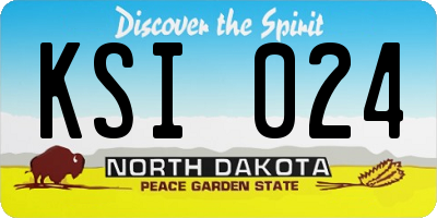 ND license plate KSI024