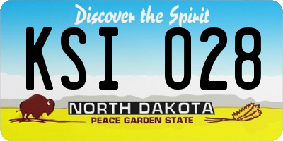 ND license plate KSI028