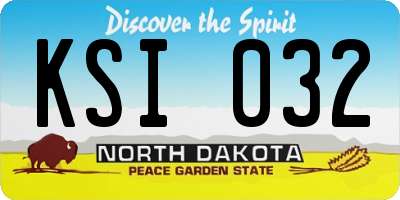ND license plate KSI032