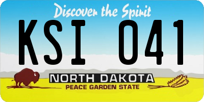 ND license plate KSI041