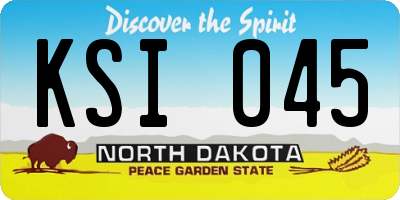 ND license plate KSI045