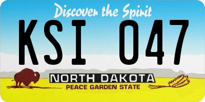 ND license plate KSI047