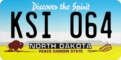 ND license plate KSI064