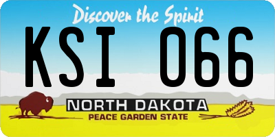ND license plate KSI066