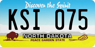ND license plate KSI075