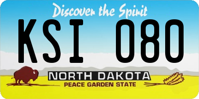 ND license plate KSI080