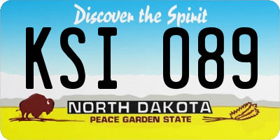 ND license plate KSI089
