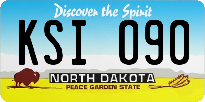 ND license plate KSI090