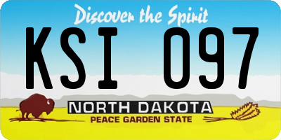 ND license plate KSI097