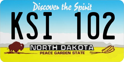 ND license plate KSI102