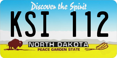 ND license plate KSI112