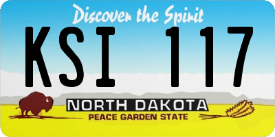ND license plate KSI117