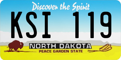 ND license plate KSI119