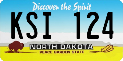 ND license plate KSI124