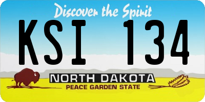 ND license plate KSI134