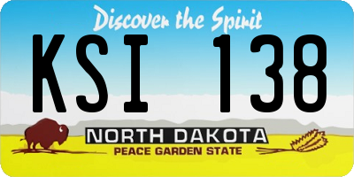 ND license plate KSI138