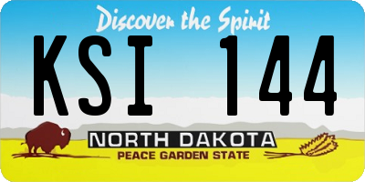 ND license plate KSI144