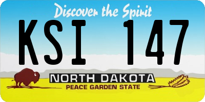 ND license plate KSI147