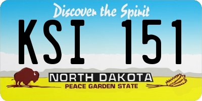 ND license plate KSI151
