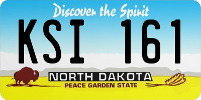 ND license plate KSI161