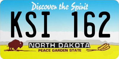 ND license plate KSI162