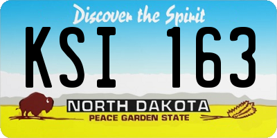 ND license plate KSI163