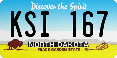 ND license plate KSI167