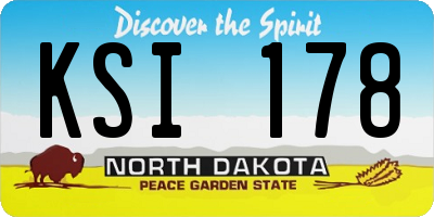 ND license plate KSI178