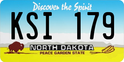 ND license plate KSI179