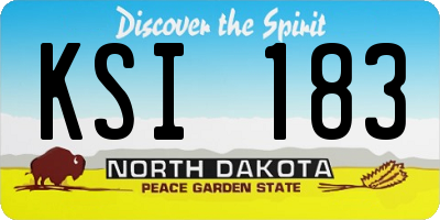 ND license plate KSI183