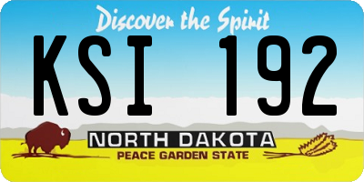 ND license plate KSI192