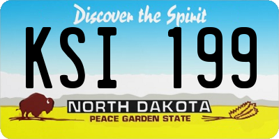 ND license plate KSI199